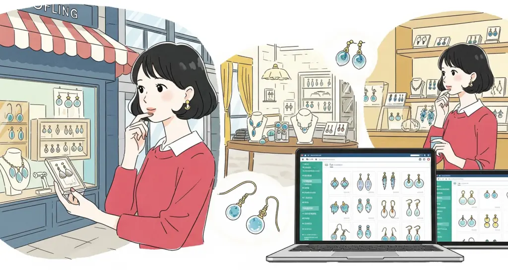 ガラスピアスはどこに売ってる？市販と通販の販売店