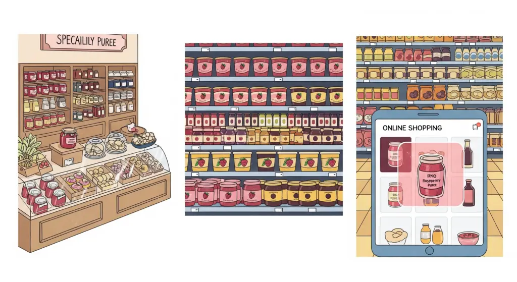 ラズベリーピューレはどこに売ってる？主な販売場所
