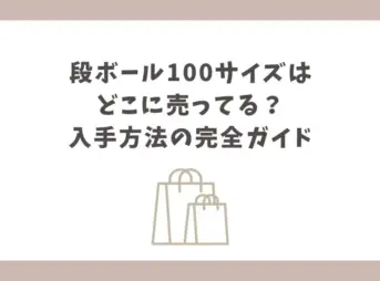 段ボール 100サイズ どこに売ってる